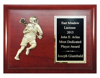 BV912QA - 9 X 12 Solid Queen Ann Cherry Lacrosse Plaque